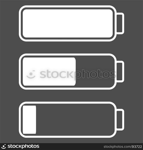 Smartphone or cell phone low battery icon. Low energy symbol. Flat illustration.. Smartphone or cell phone low battery icon. Low energy symbol. Flat illustration. Black and white.