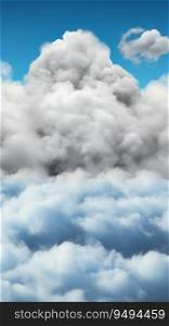 smartphone portrait background, White and blue cloudy in the sky