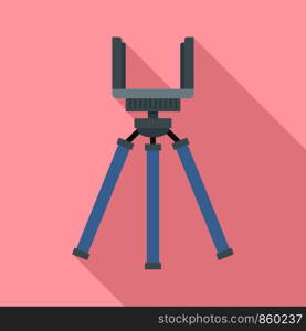 Smartphone tripod icon. Flat illustration of smartphone tripod vector icon for web design. Smartphone tripod icon, flat style