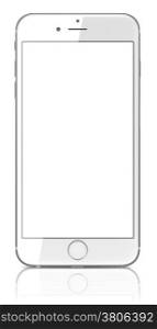 Smartphone with blank screen on white background&#xA;&#xA;