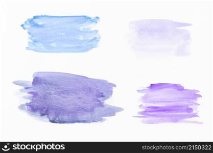 smears blue violet watercolor