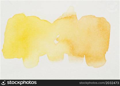 smears bright yellow watercolor