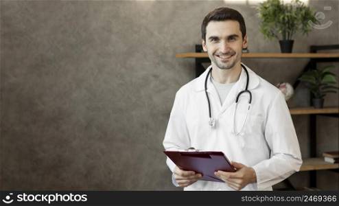 smiley doctor with stethoscope