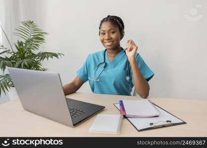 smiley healthcare professional