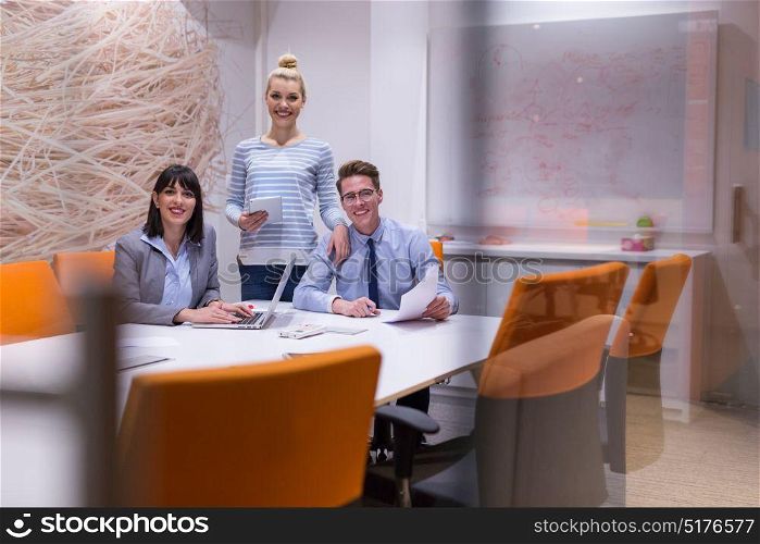 Smiley young business people portrait
