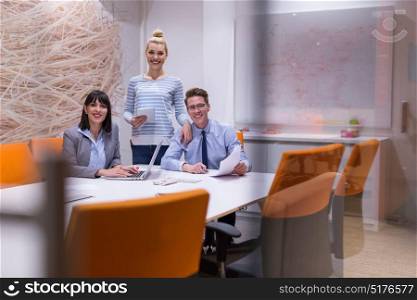 Smiley young business people portrait