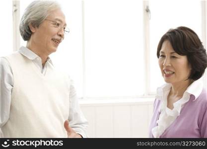 Smiling asian couple