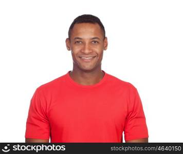 Smiling casual latin man isolated on a white background