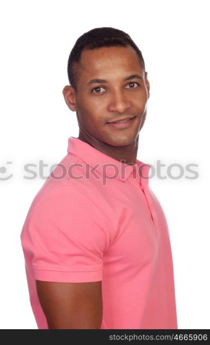 Smiling casual latin man isolated on a white background