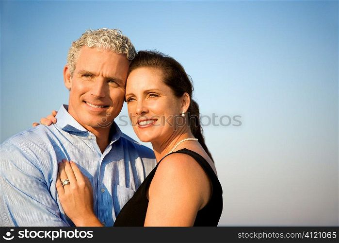 Smiling Couple Embracing
