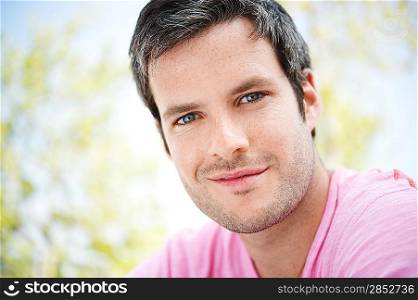 Smiling handsome man portrait
