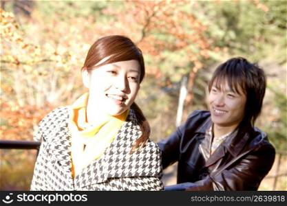 Smiling Japanese couple