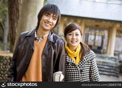 Smiling Japanese couple
