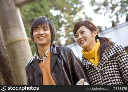 Smiling Japanese couple