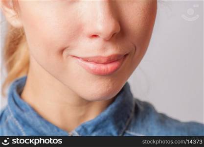 smiling lips, part of face