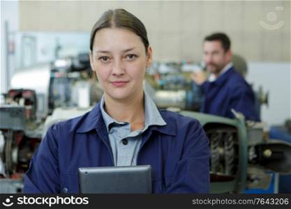 smiling motivated middle aged female engineer