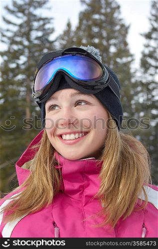 Smiling Teen on the Ski Slope