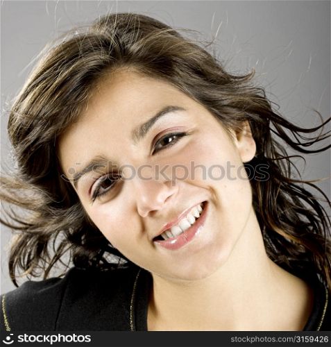 Smiling teenager