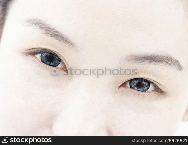 Smiling Woman Eyes Close-Up
