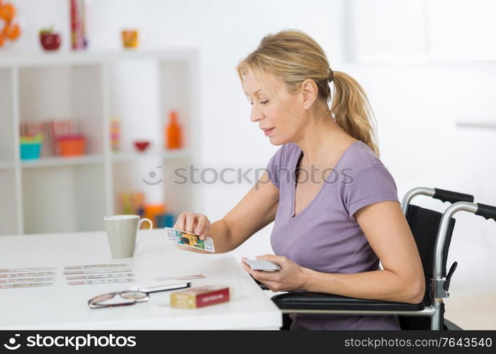 smiling woman in a wheelchair