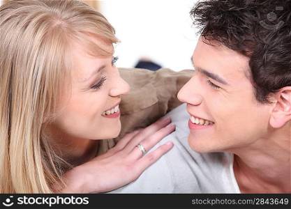 Smiling young couple