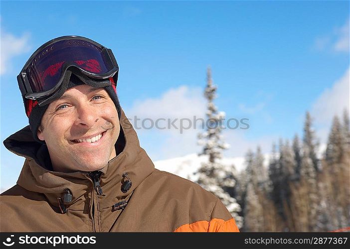 Smiling Young Man with Goggles