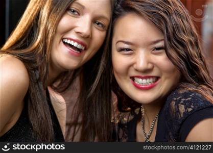 Smiling young women