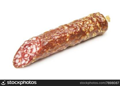 smocked sausage loaf, isolated on white background