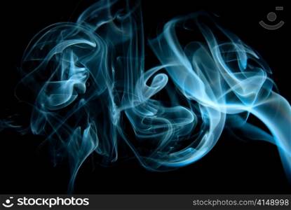 smoke against a black