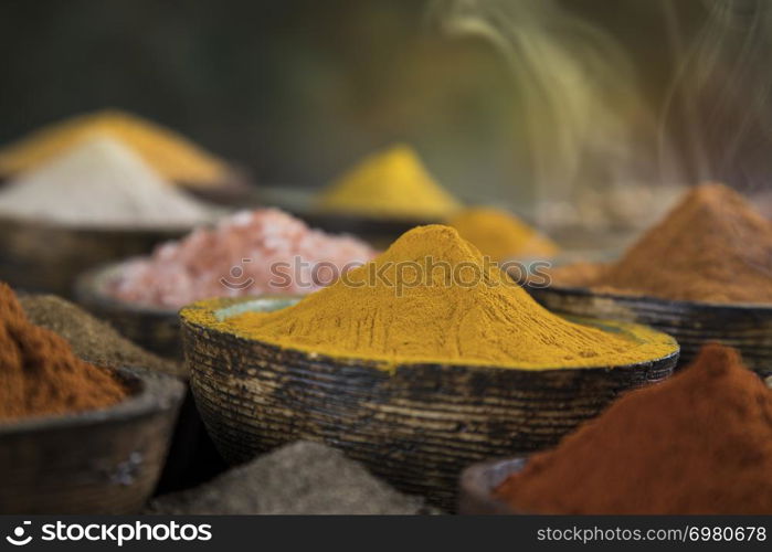 Smoke background , Spice Still Life