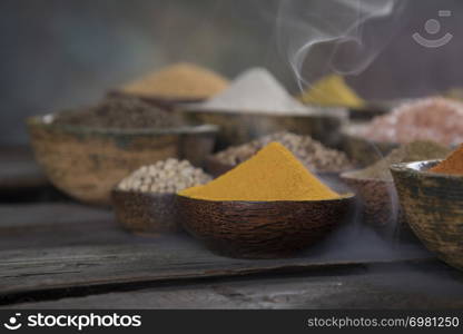 Smoke background , Spice Still Life