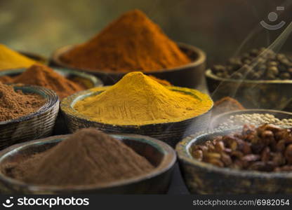 Smoke background , Spice Still Life