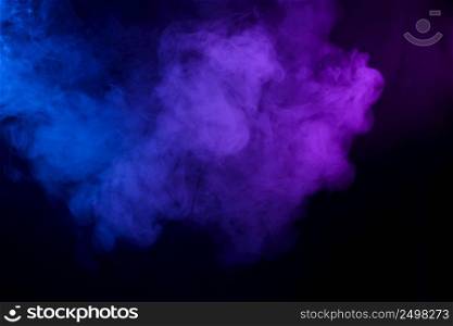 Smoke cloud pink and blue abstract dark background