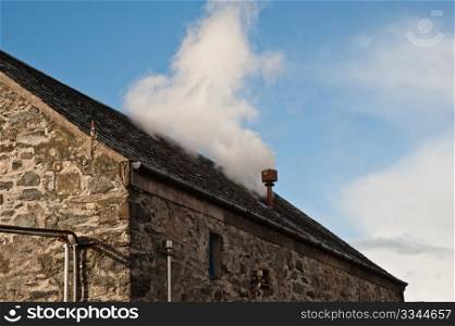 Smoke coming out of chimney