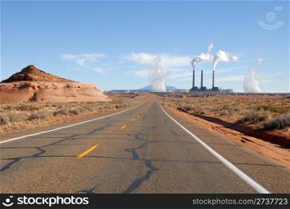 Smoke from a coal fired generating station, Page, Arizona