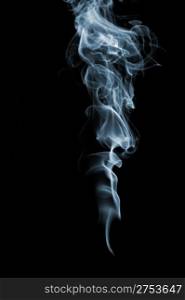 Smoke from black background. The abstract image of a smoke on a white background