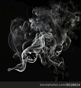 Smoke isolated on black background . High quality 3d illustration. Smoke isolated on black background 