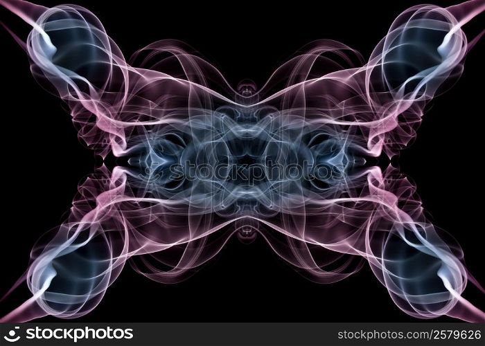 Smoke swirls made into an abstract design.