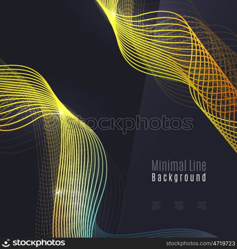 Smoke wave on dark background. Smoke colorful wave on dark background with glowing and effects