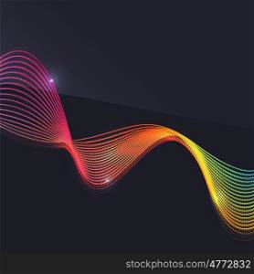 Smoke wave on dark background. Smoke colorful wave on dark background with glowing and effects