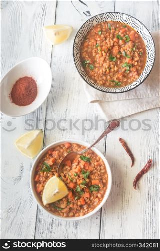 Smoked paprika red lentil stew