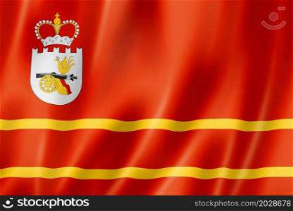 Smolensk state - Oblast - flag, Russia waving banner collection. 3D illustration. Smolensk state - Oblast - flag, Russia