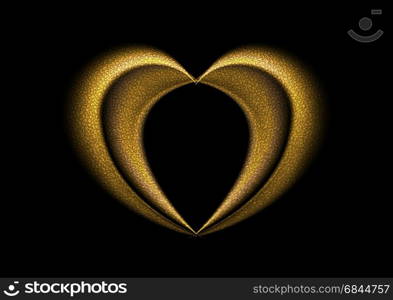 Smooth blurred golden heart background. Smooth blurred golden heart background. Valentine Day design