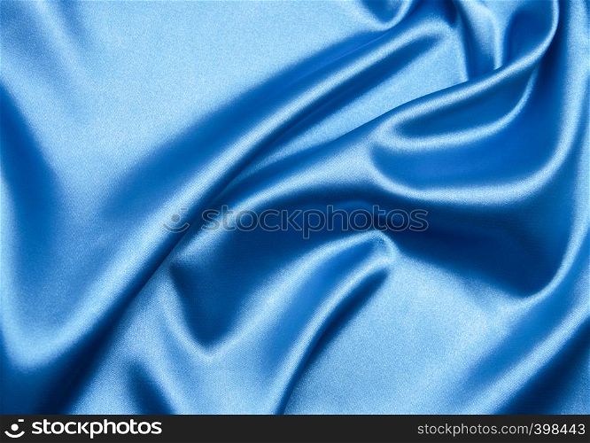 Smooth elegant blue silk can use as background
