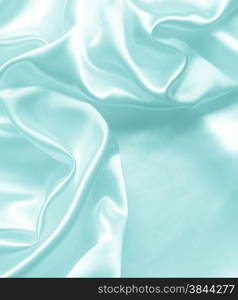 Smooth elegant blue silk or satin can use as background