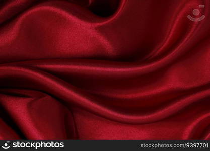 Smooth elegant red silk or satin luxury cloth texture can use as abstract background. Luxurious valentines day background design