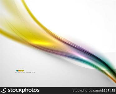 Smooth raibow color gradients in business wave template. Smooth raibow color gradients in business wave template. Realistic detailed