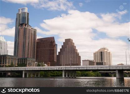 Smooth Reflection Austin Texas Downtown City Skyline Colorado River