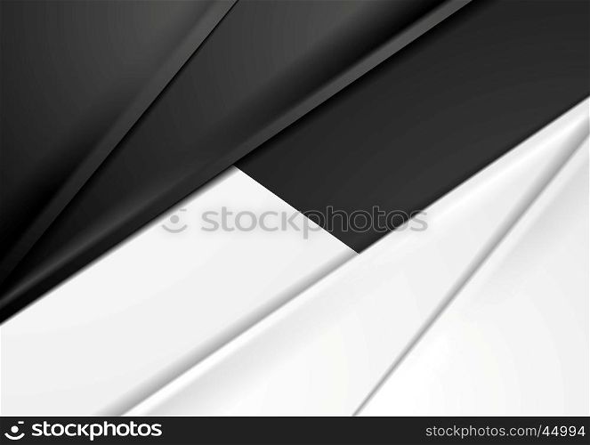 Smooth silk abstract black and white background. Smooth silk abstract black and white corporate background
