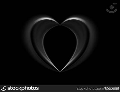 Smooth silk black heart background. Smooth silk black heart background. Valentine Day design